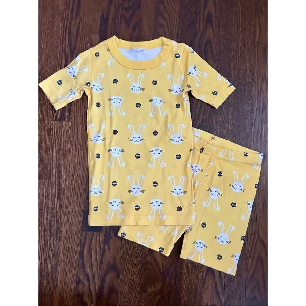 Hanna Andersson Kids Girls 7-10 Easter Bunny Organic 2-piece Pajamas